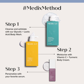 Medix 5.5 bottle beside ruler to show 15 fl oz size and travel storage benefit