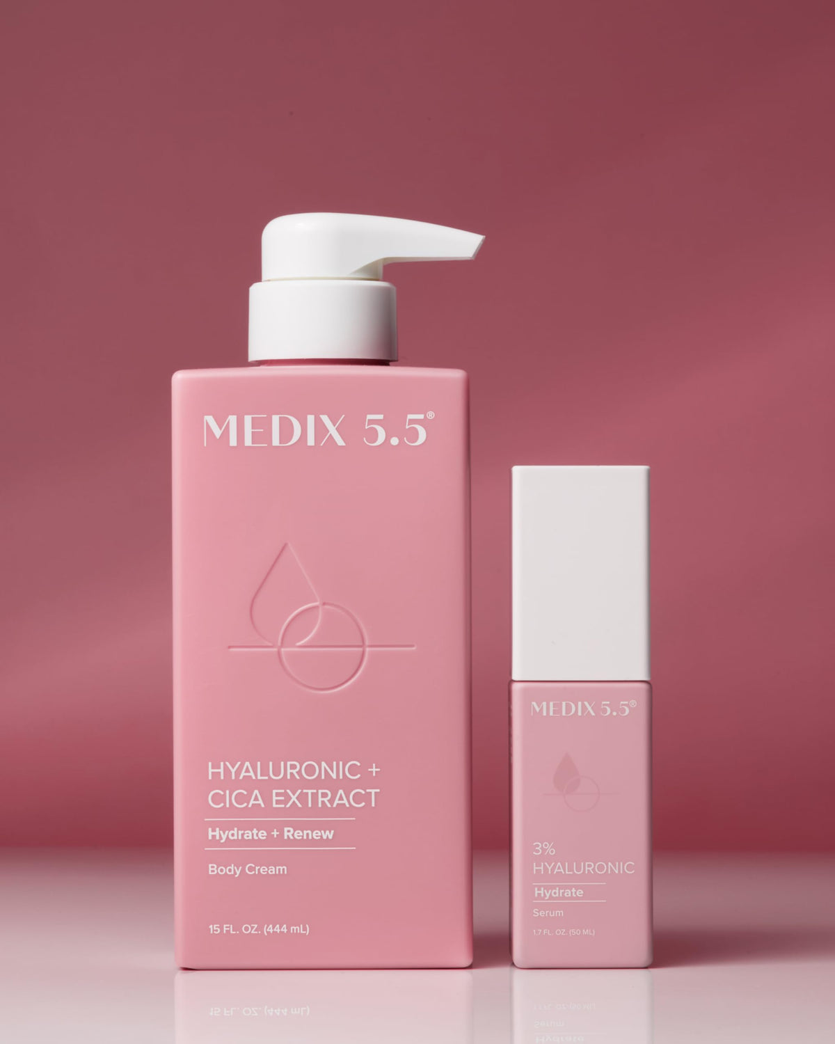 Medix 5.5 next to common items for scale, generous 15 fl oz size