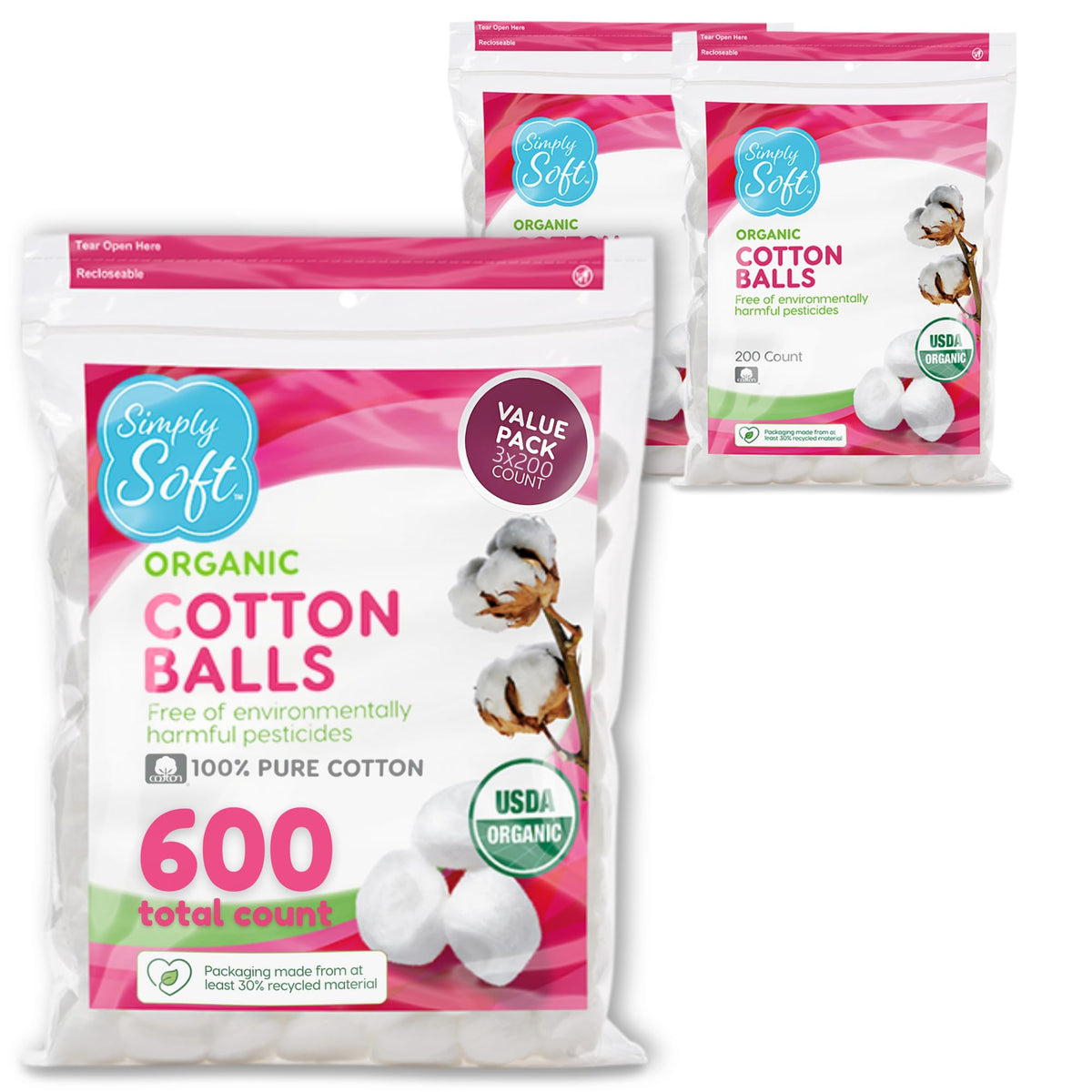 Medline front packaging showing three resealable bags and product name benefit