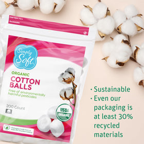 Medline packaging label highlighting recycled material and eco-friendly benefit