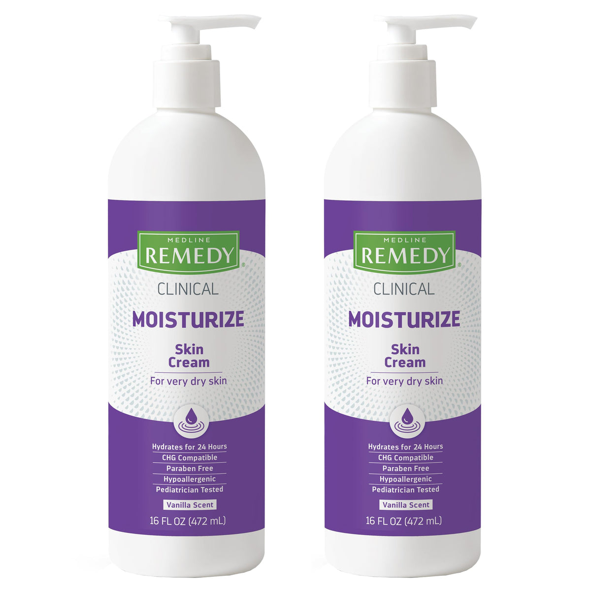 Medline Remedy front packaging showing two 16 fl oz bottles and label benefits