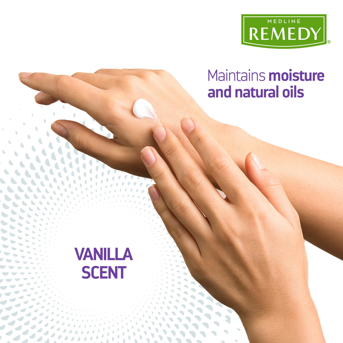 Medline Remedy cream beside gloves showing CHG compatibility benefit