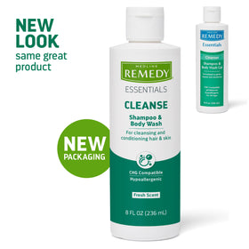 Medline Remedy Essentials gel texture close-up demonstrating gentle, clear formula with aloe for soothing skin