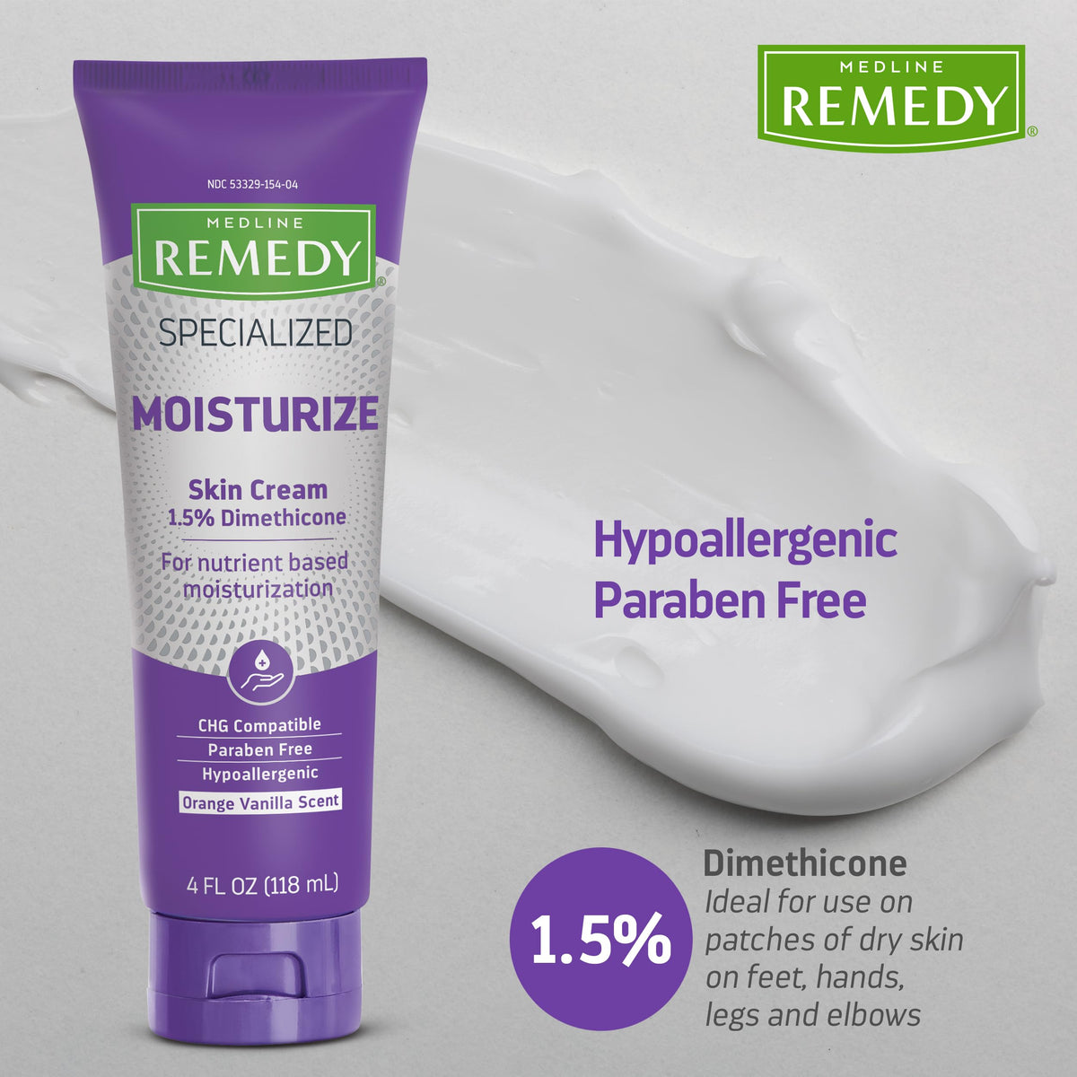 Medline Remedy being applied to hand illustrating soothing hydration benefit