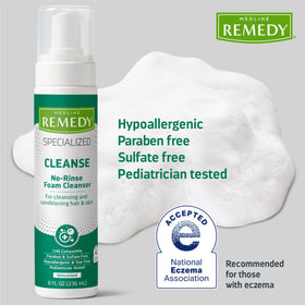 Medline foam in use during bedside care, helping reduce patient movement