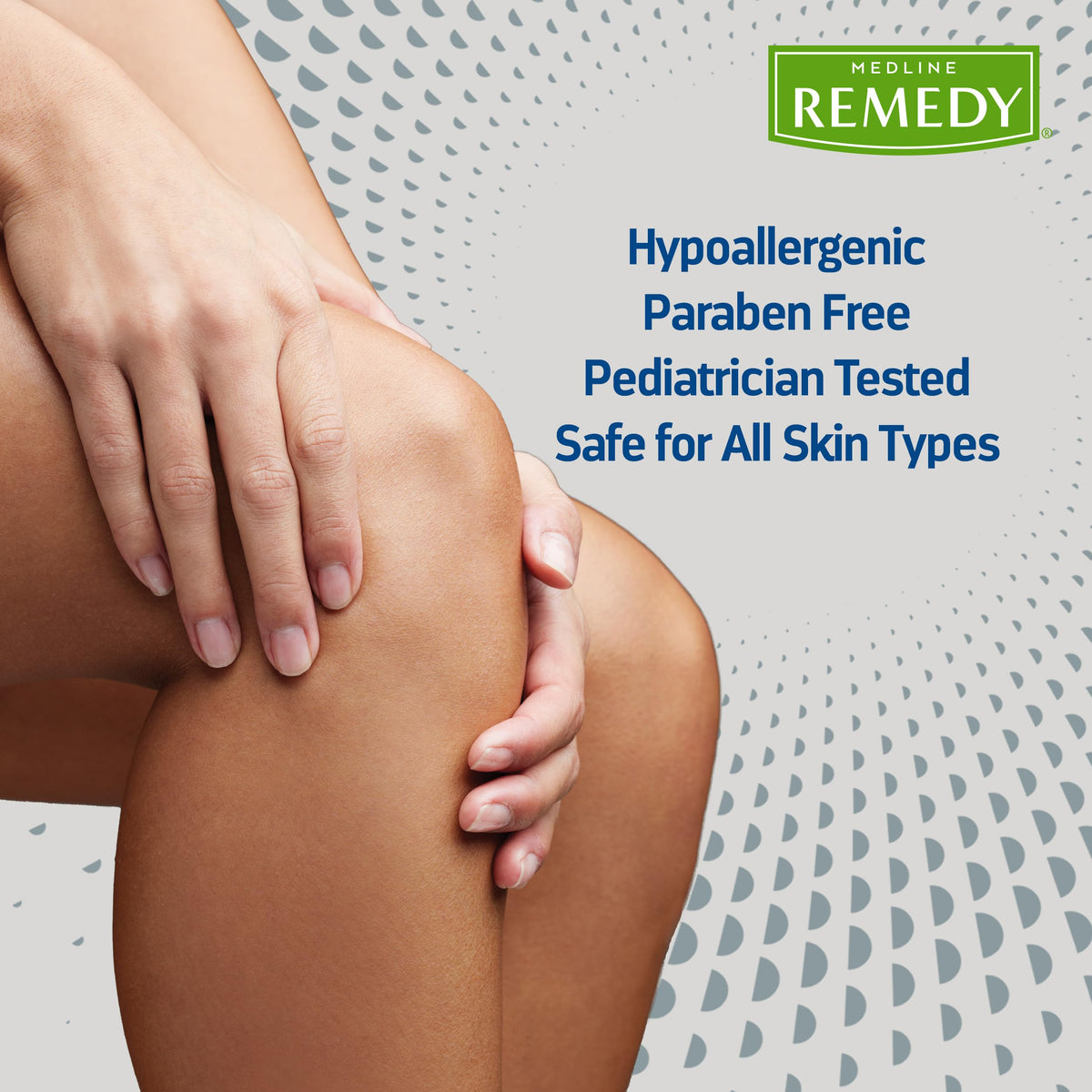 Medline Remedy ingredient callout showing dimethicone and nutrient complex benefits