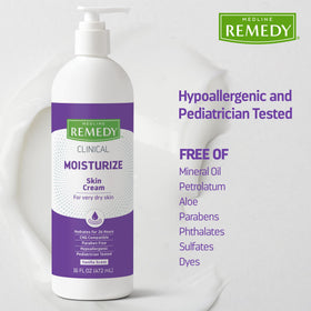 Medline Remedy label and ingredient list displaying hypoallergenic benefit