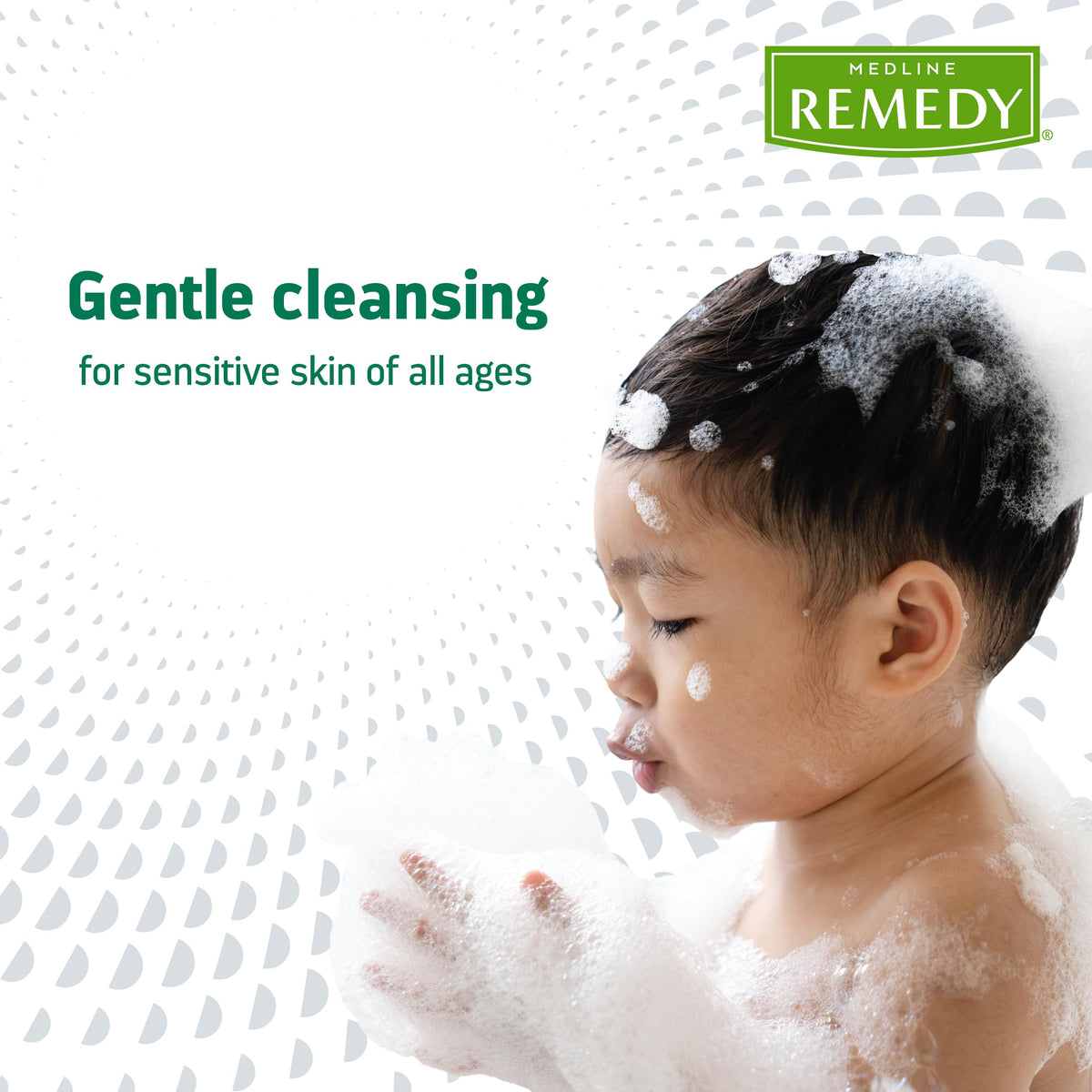 Medline Remedy next to a ruler showing 16 fl oz size for easy storage benefit