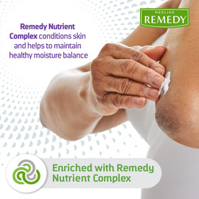 Medline Remedy cream texture close-up highlighting smooth, non-greasy finish for easy absorption