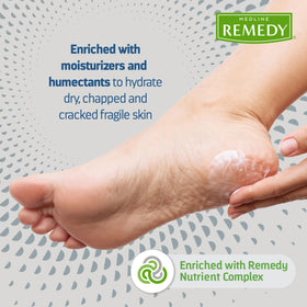 Medline Remedy cream texture swipe highlighting silky breathable film benefit
