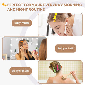 Medoca clips in use during blowdrying offering secure, hands-free sectioning
