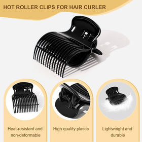 Medoca clips attached to small, medium and jumbo rollers showing universal fit
