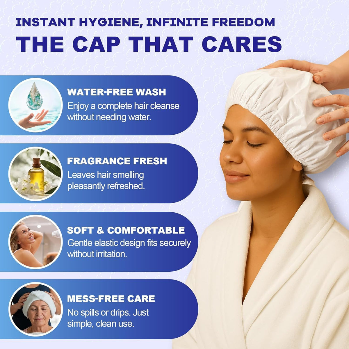 Inside view of MedVance cap showing pre-filled cleansing solution