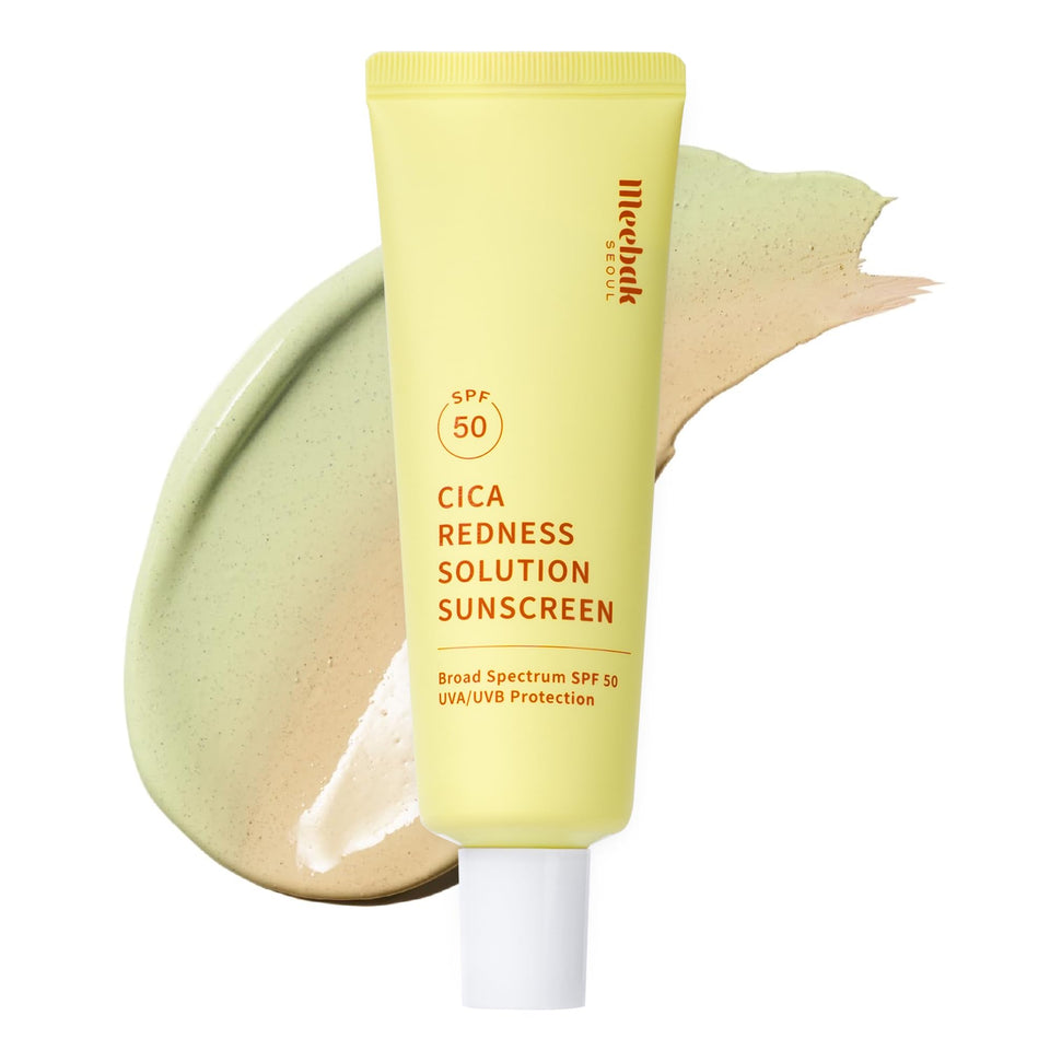 Meebak front packaging showing tube and SPF 50 protection benefit