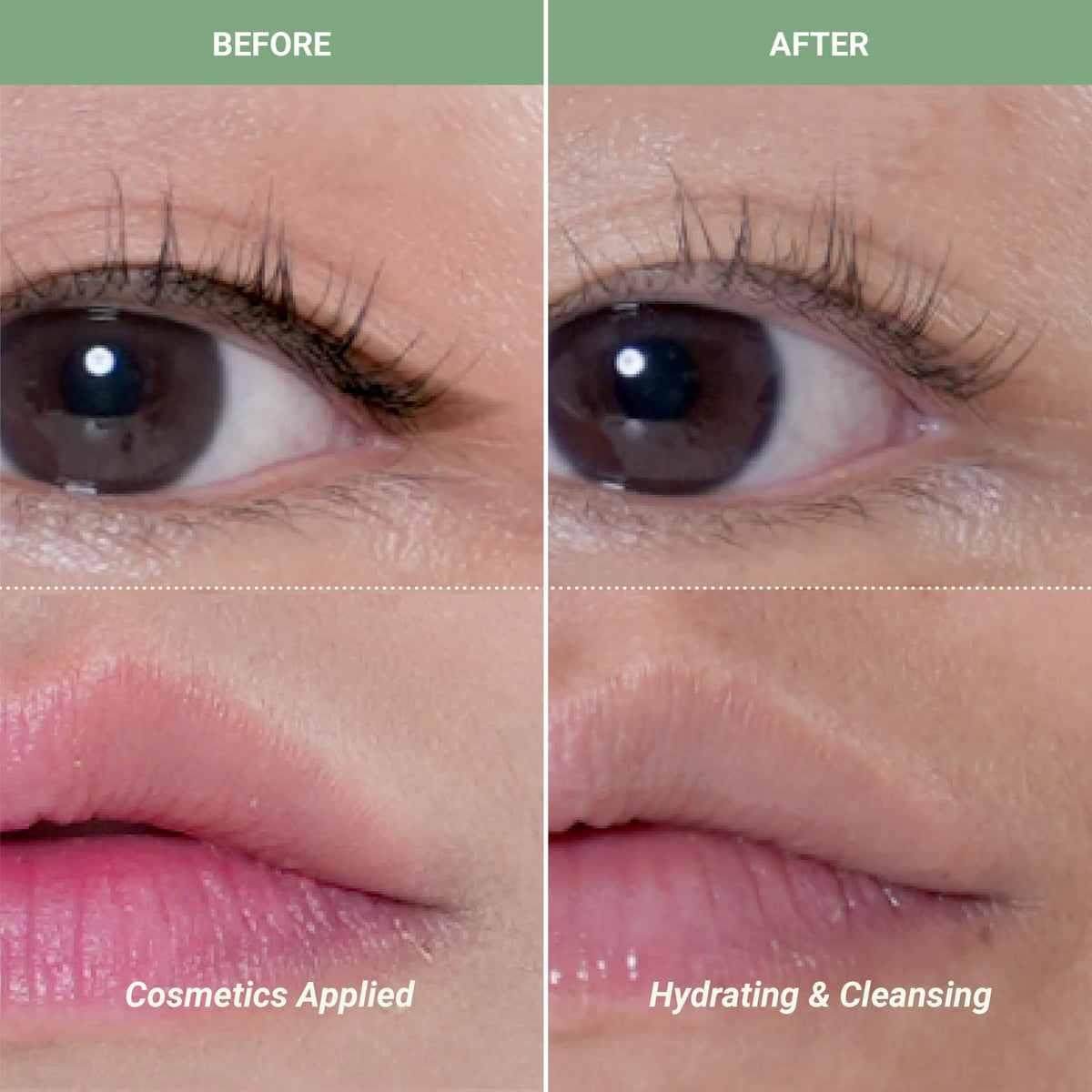 Meebak pad soaked in micellar solution demonstrating hydration