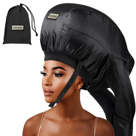 MEELUKYAYA bonnet front view showing full-size coverage and even drying comfort