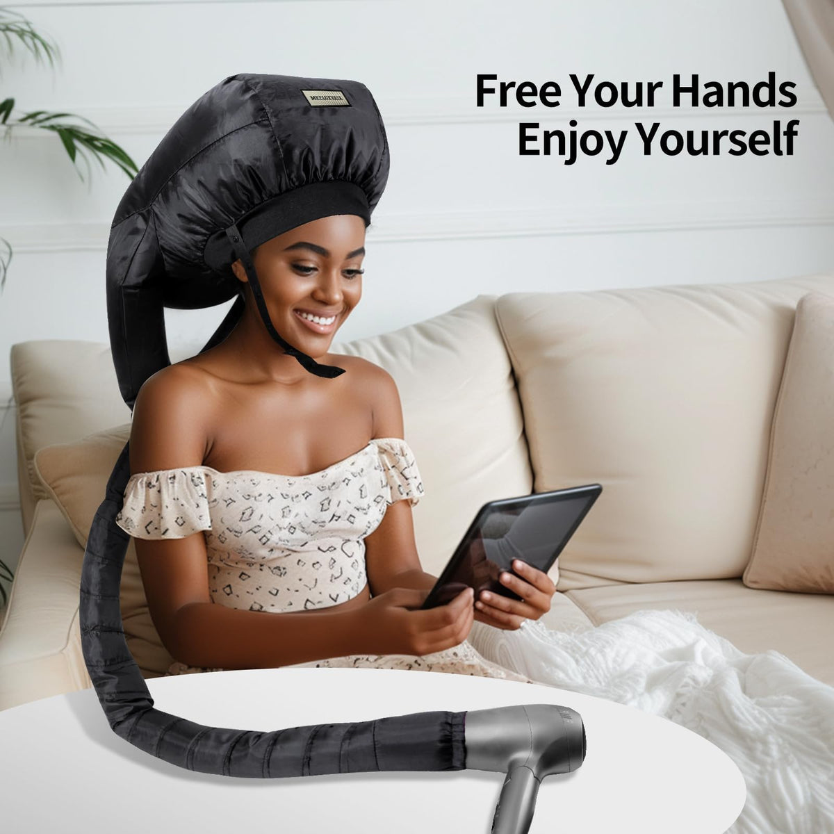 MEELUKYAYA universal opening attached to a handheld dryer for hands-free drying
