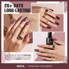 MEFA champagne gold glitter polish swatch sparkling to highlight accent nail potential