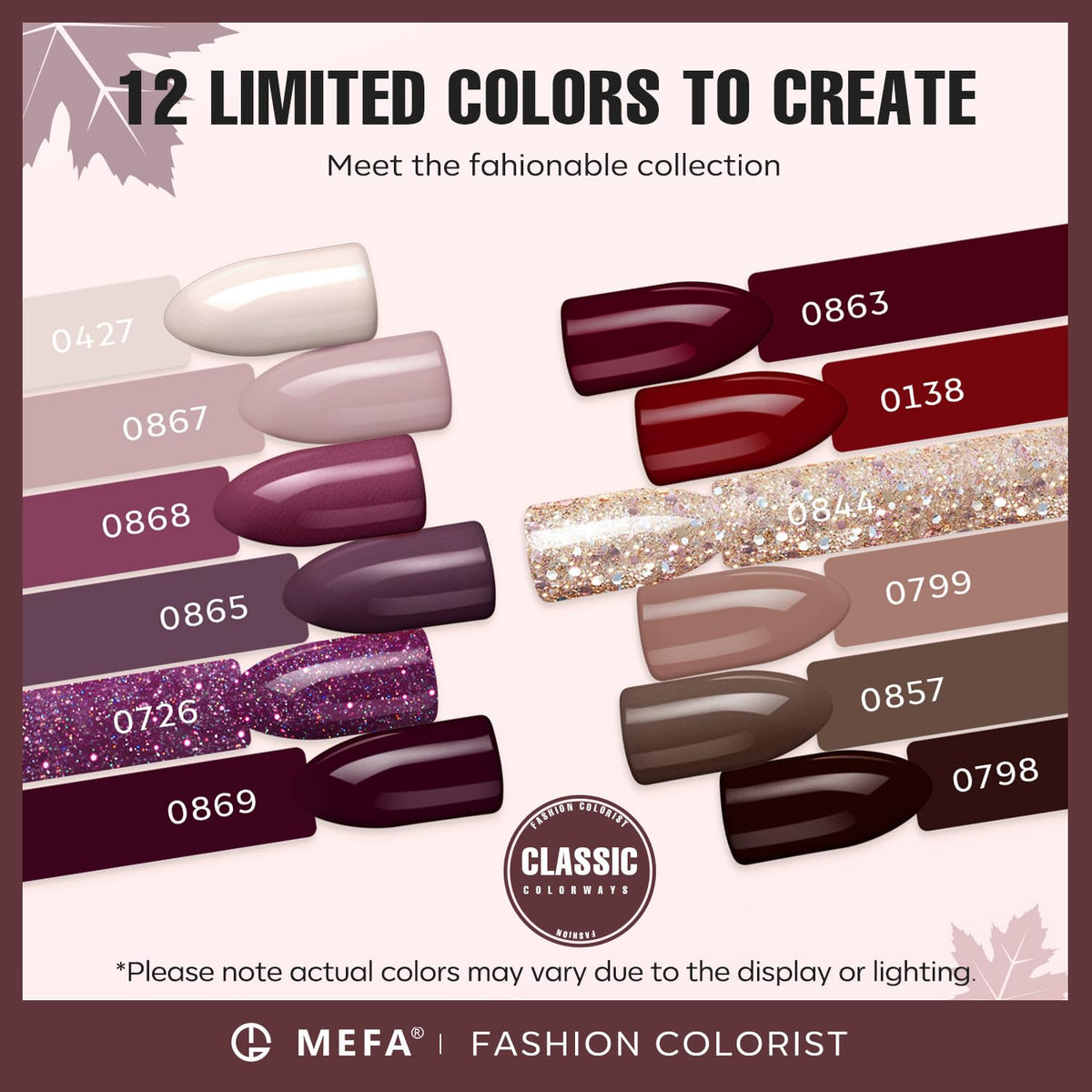 MEFA close-up of burgundy polish on a nail showcasing smooth, glossy coverage benefit