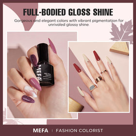 MEFA nude brown and purple swatches on a palette demonstrating wearable seasonal shades
