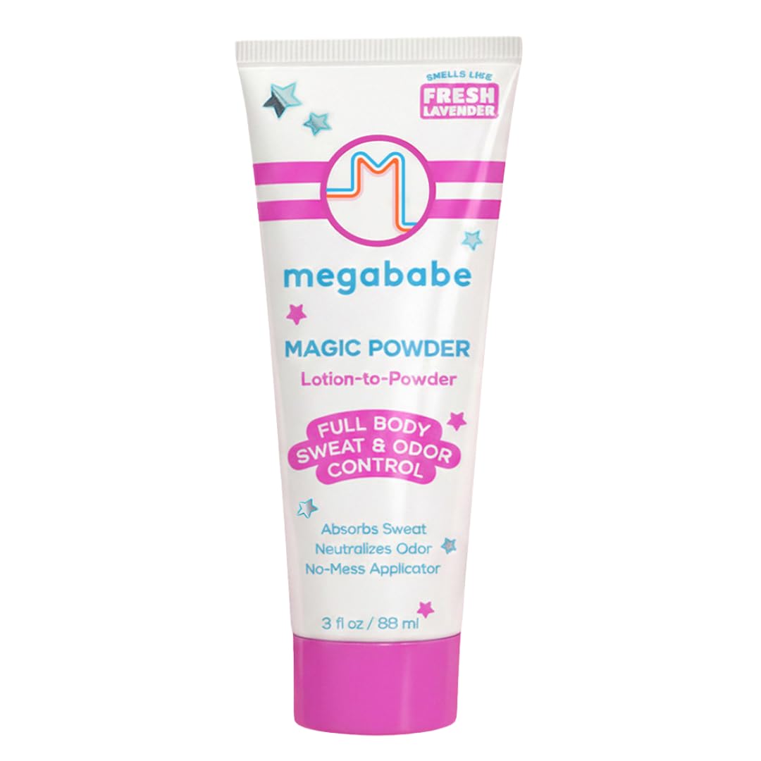Megababe front packaging showing product and benefit of staying dry
