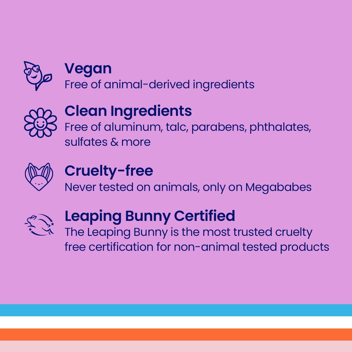 Megababe Glow Deo ingredients and botanicals highlighting MegaBright brightening benefit