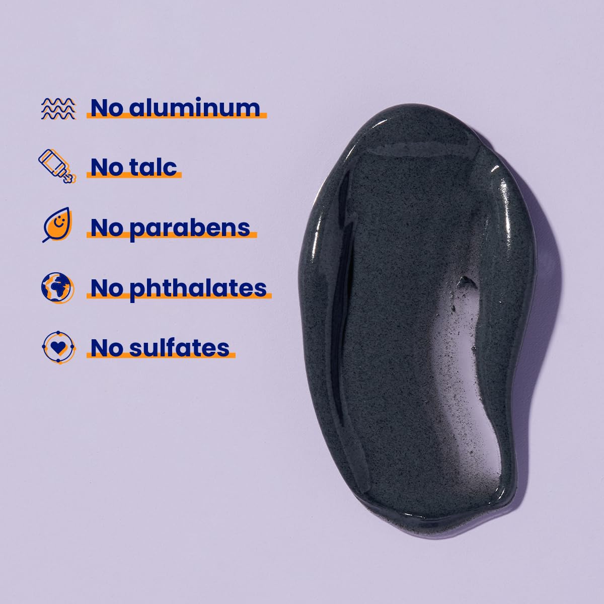 Megababe bottle next to common items showing 3 fl oz scale for sizing clarity