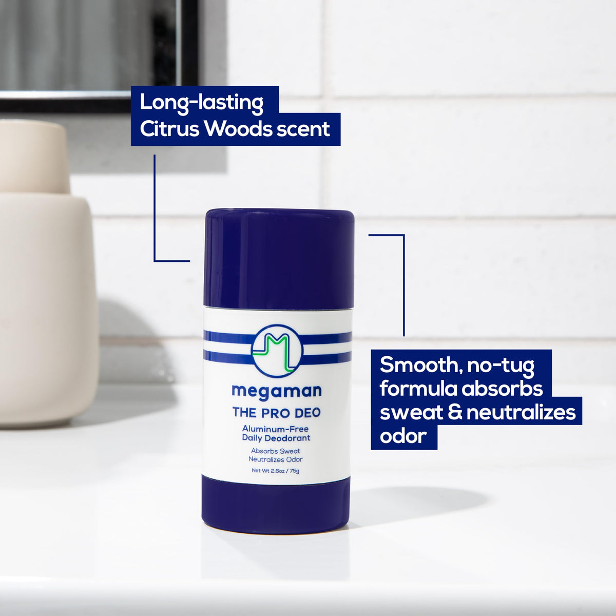 Megababe Megaman Pro Deo being applied underarm for lasting odor control