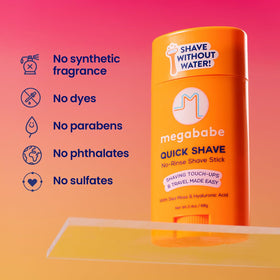 Megababe ingredient visual with sea moss and hyaluronic acid for hydration