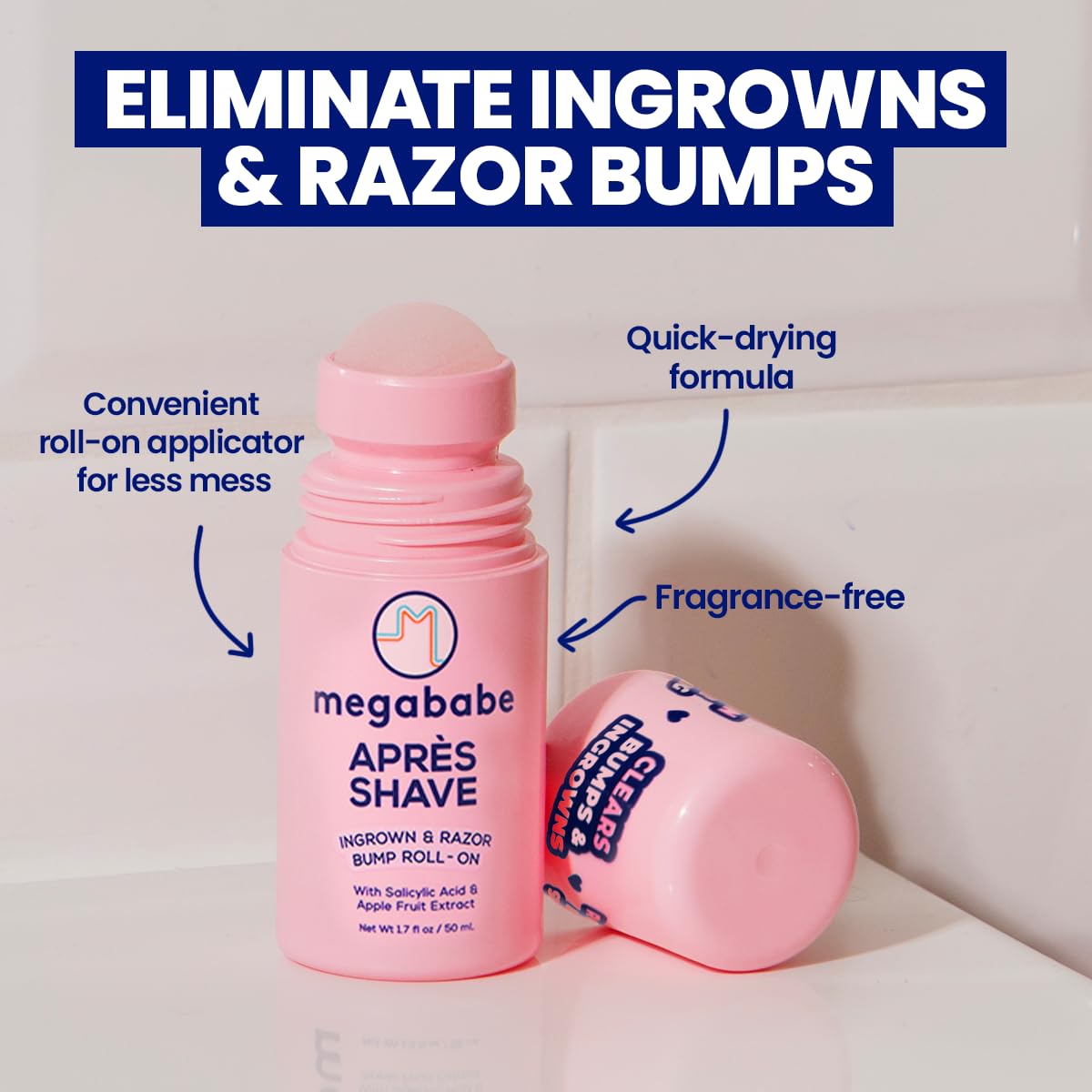 Megababe oversized roller ball closeup for mess-free precise application