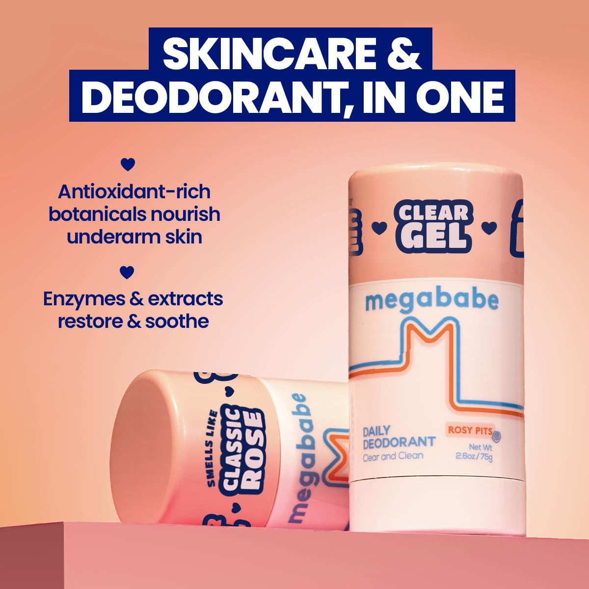 Megababe Rosy Pits applied to underarm showing clear finish