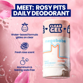 Megababe Rosy Pits open stick texture demonstrating smooth glide