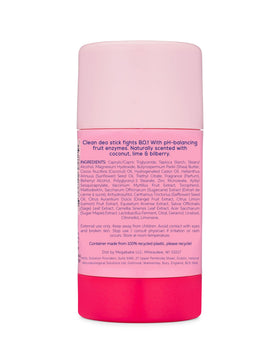 Megababe label close-up highlighting aluminum-free formula and ingredients