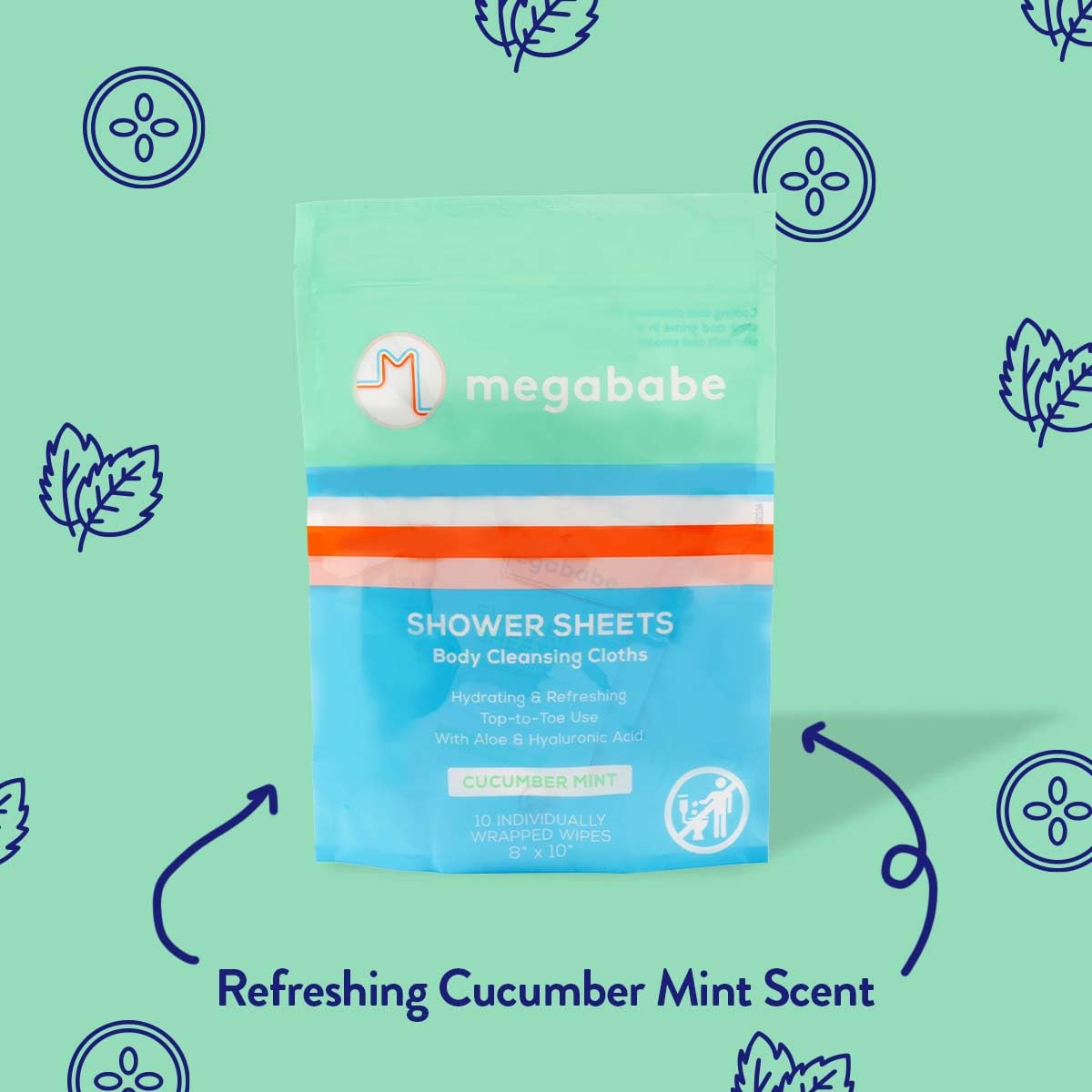 Megababe close-up texture of wipe fibers highlighting gentle cleanse