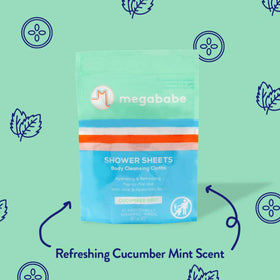 Megababe close-up texture of wipe fibers highlighting gentle cleanse