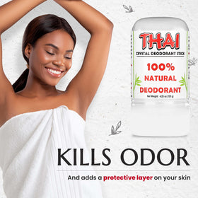 MegaRhino stone applied to underarm illustrating odor protection benefit