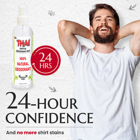 MegaRhino mist on skin drying clear for comfortable wear
