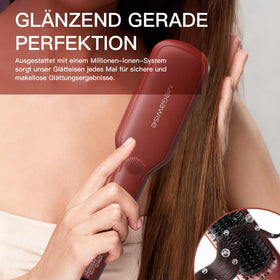 MEGAWISE anti-scald guard closeup showing scalp protection benefit