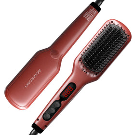MEGAWISE brush front view showing tomato red finish and styling benefit