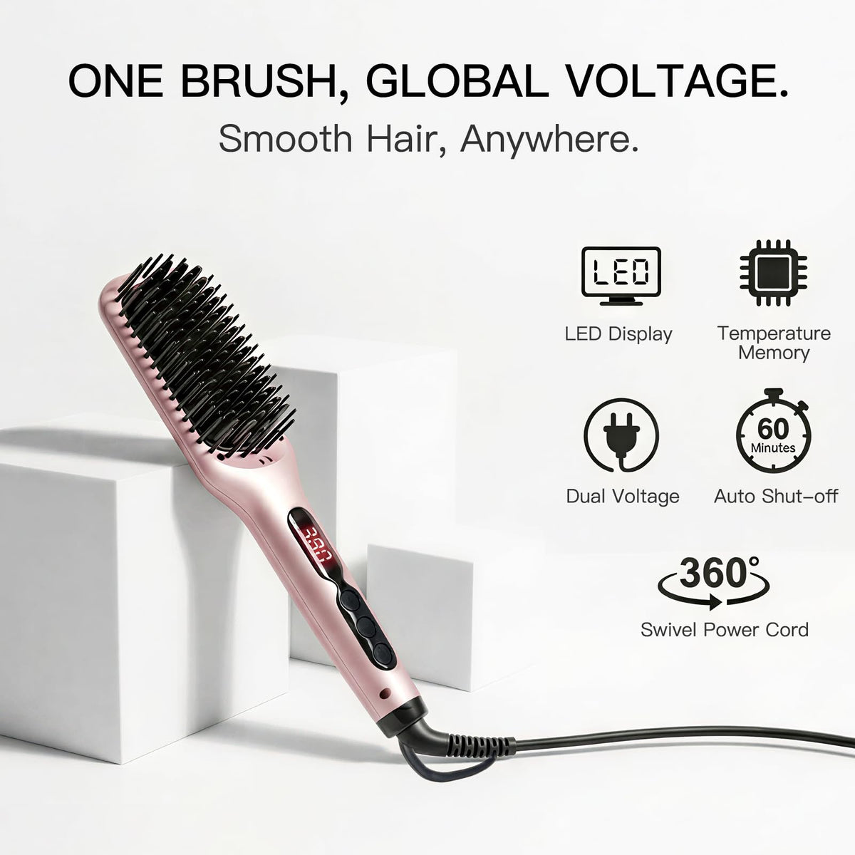 MEGAWISE ceramic bristle surface detail showing smooth heat distribution for shiny hair