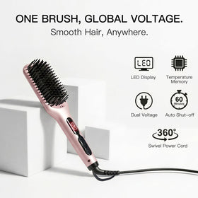 MEGAWISE ceramic bristle surface detail showing smooth heat distribution for shiny hair