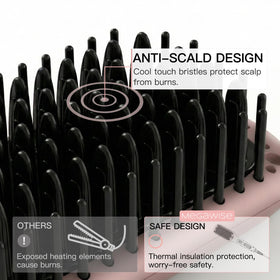 MEGAWISE compact brush packed in travel bag for portable styling