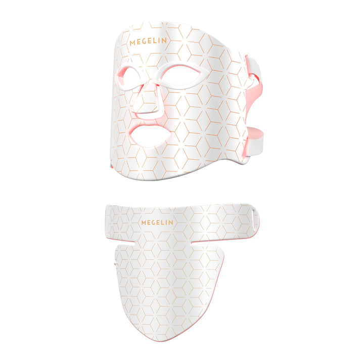 MEGELIN front view of face and neck mask showing full coverage and comfort