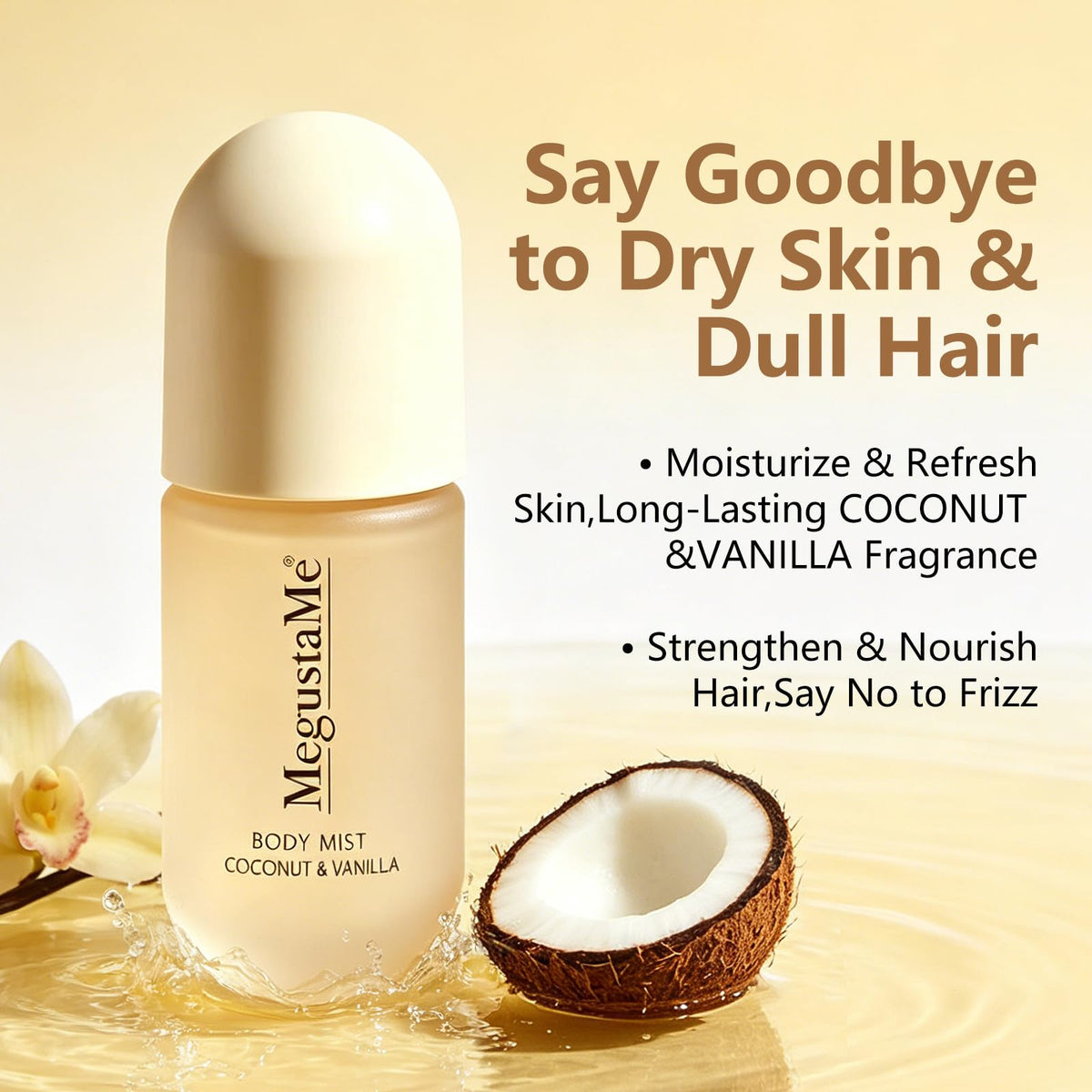 MegustaMe ingredient label close-up highlighting paraben and phthalate free