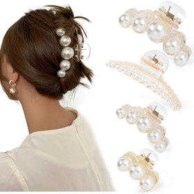Mehayi front view clip showing secure hold and pearl finish