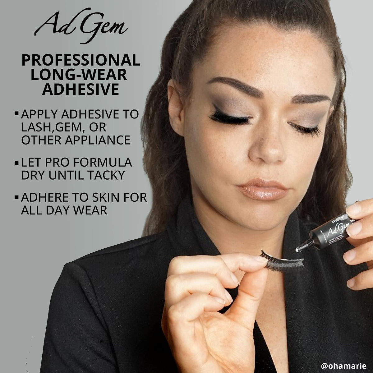 Mehron AdGem adhesive drop texture demonstrating smooth tacky finish