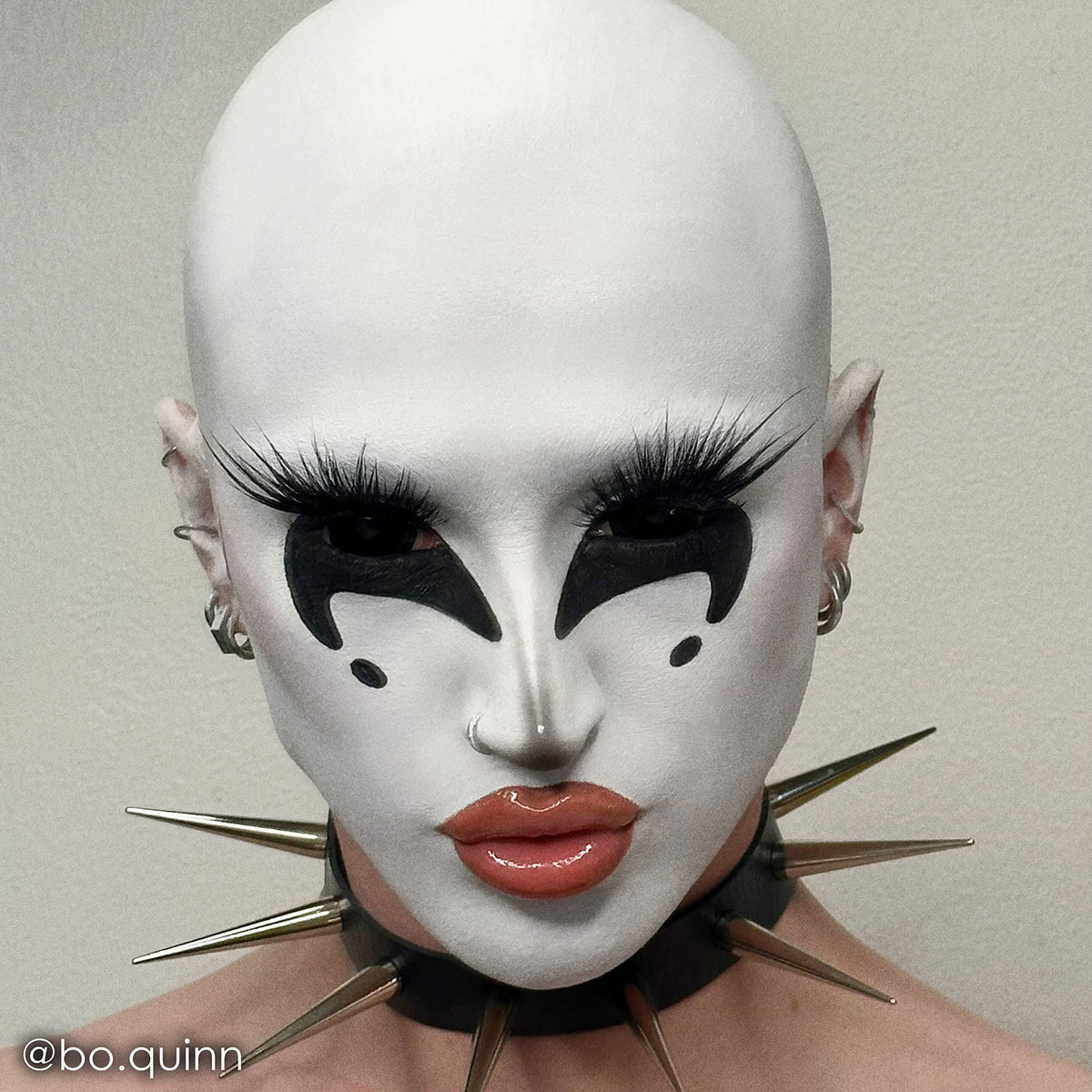 Mehron Clown White used on full-face clown makeup showcasing high opacity benefit