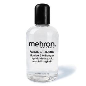 Mehron front packaging showing clear bottle and label, professional reliability