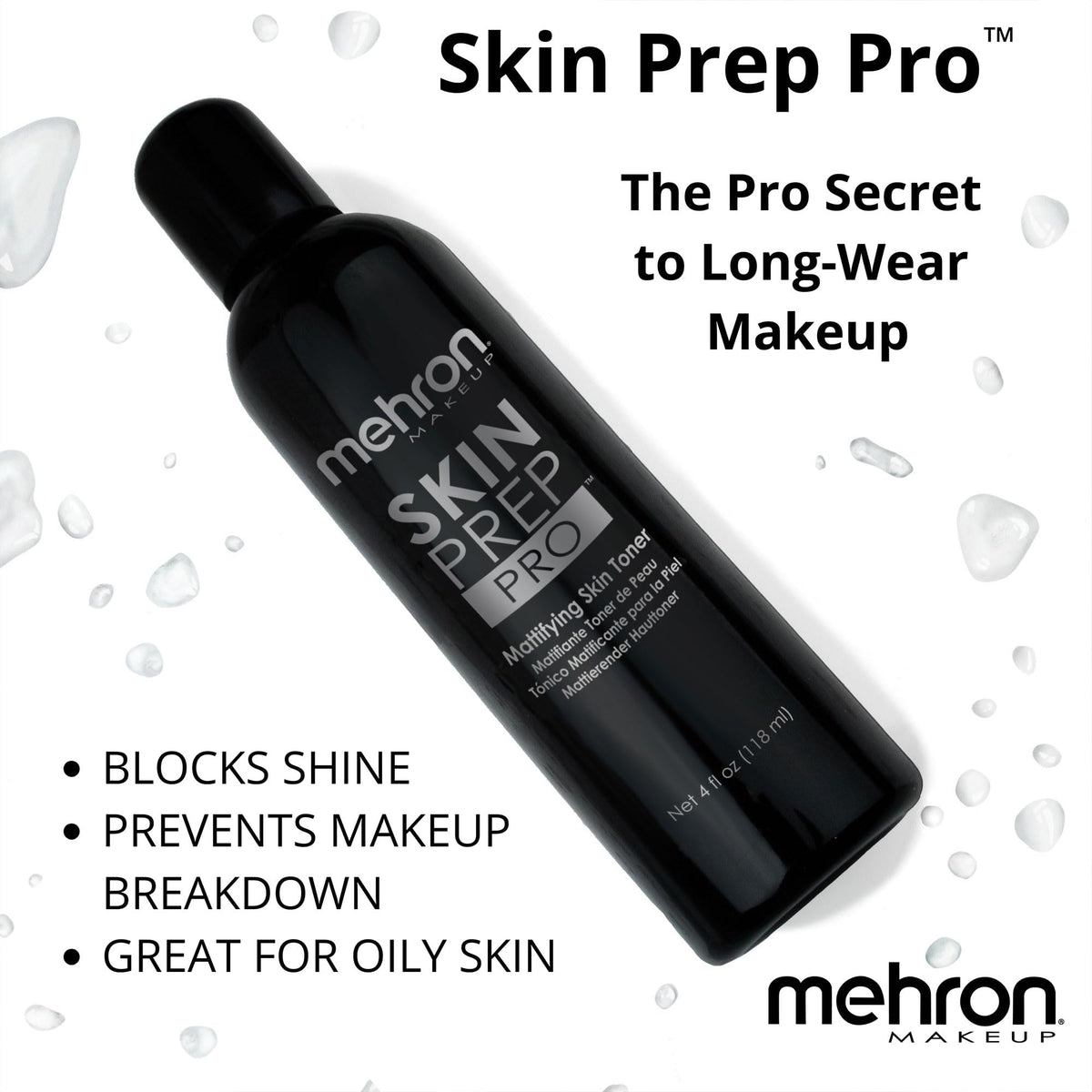 Mehron clear liquid texture on hand highlighting lightweight barrier benefit