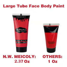 MEICOLY brush applying bold red stroke illustrating easy coverage and precise control